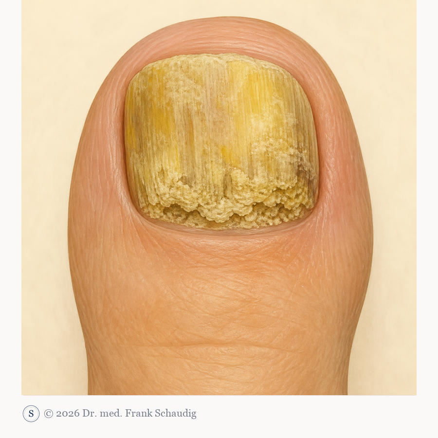 Großzehennagel mit Nagelpilz